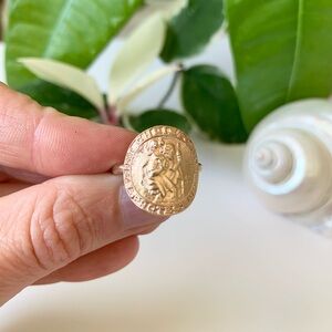 St Christopher Ring 14k gold fill